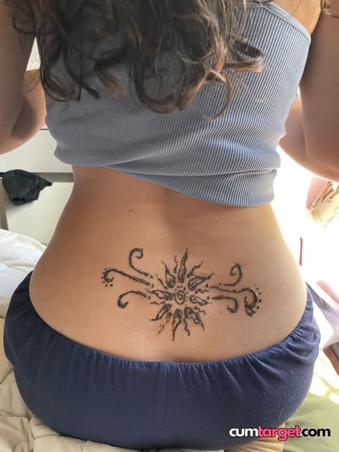 Cum Target Lower Back Tattoo Art