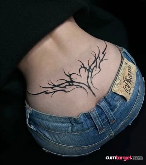 Target Lower Back Tribal Tattoo