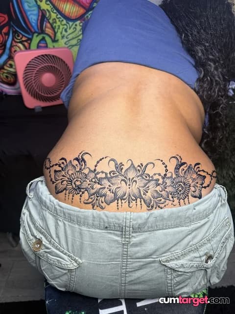 Target Floral Lower Back Tattoo