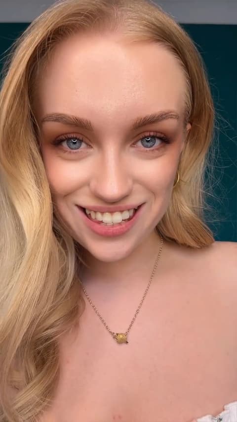 Smiling Blonde Woman Close-Up