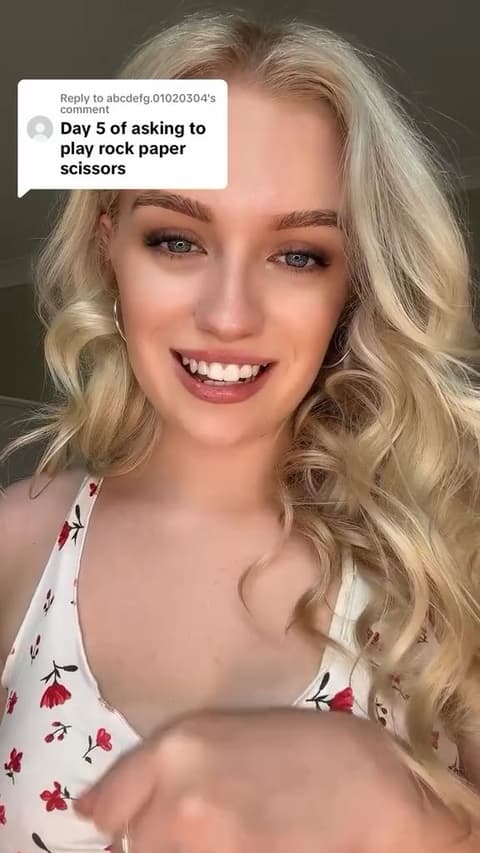 Smiling Woman Responds to Comment