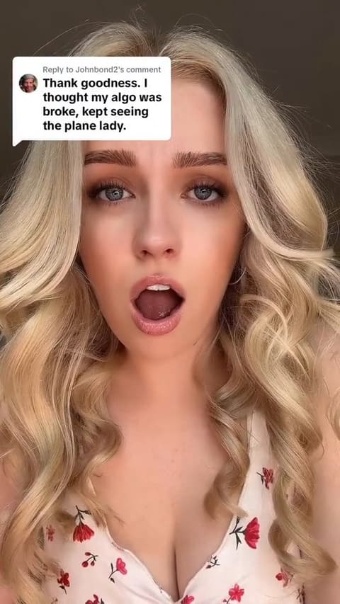 Surprised Woman Reacts to Comment