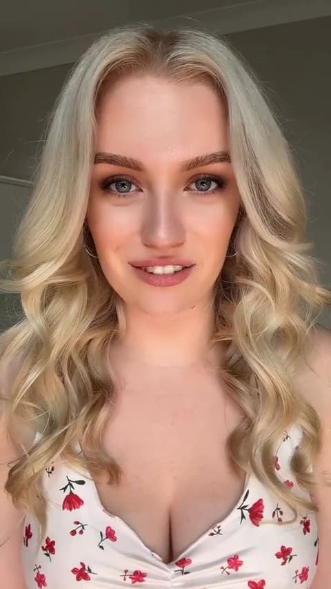 Smiling Blonde Woman Close-Up