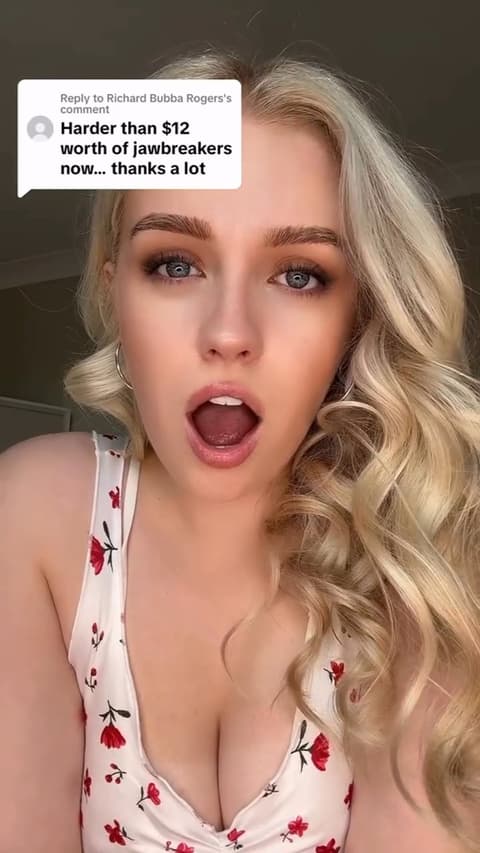 Surprised Woman Reacts to Comment