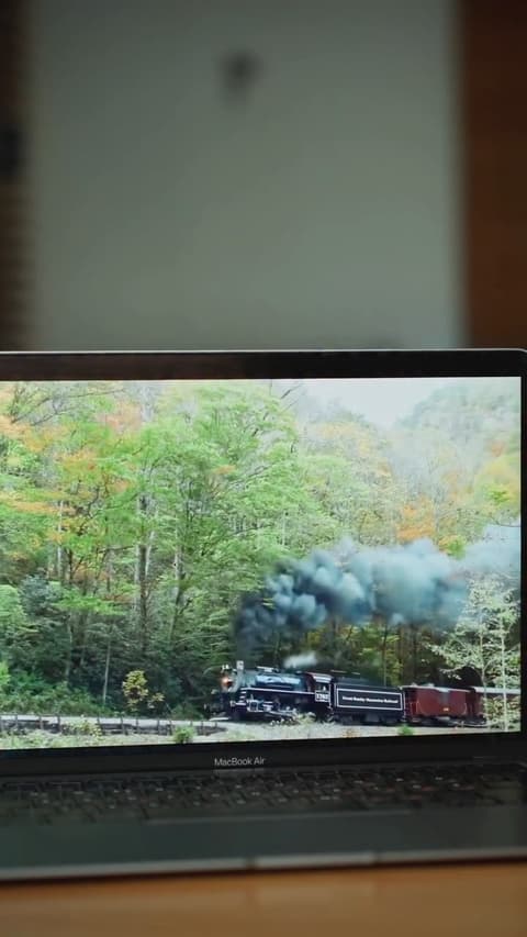 Train Video on Laptop