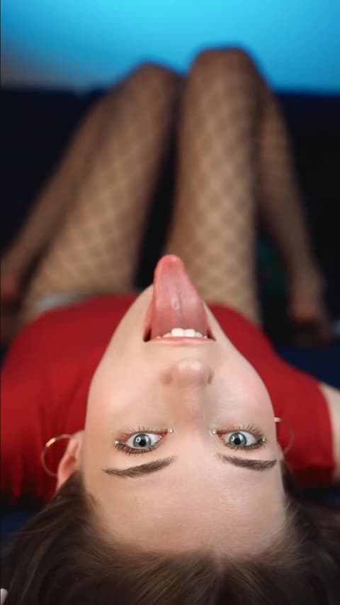 Playful Pose with Tongue Out