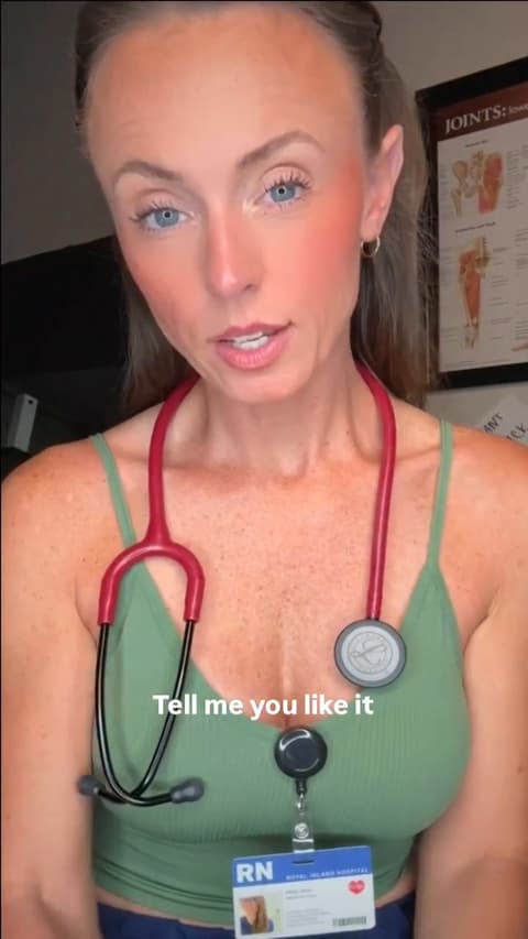 Nurse in Green Crop-Top