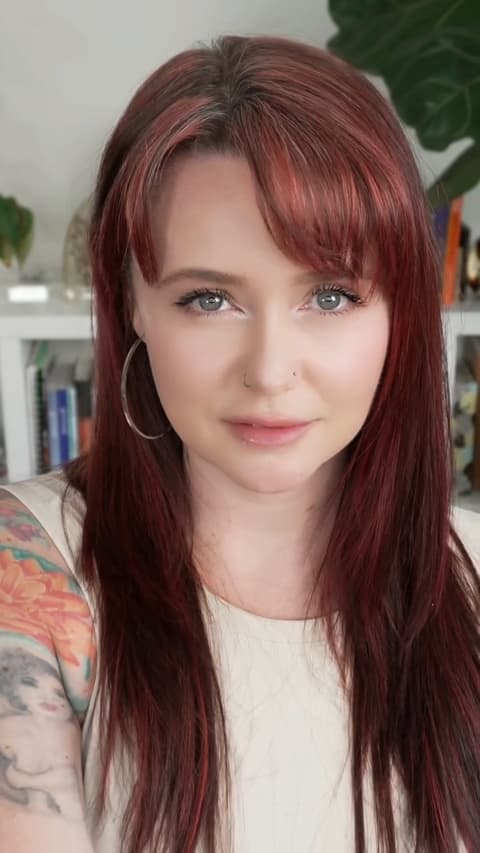 Cum On Portrait of Woman with Red Hair