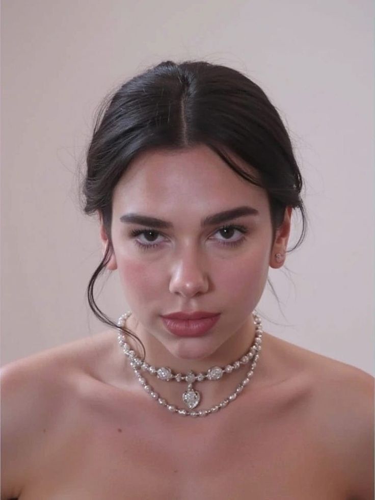 Elegant Woman with Pearl Necklace