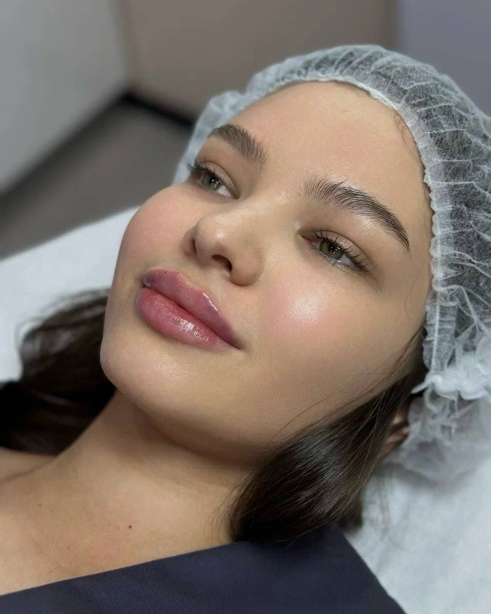 Relaxed Woman in Medical Cap