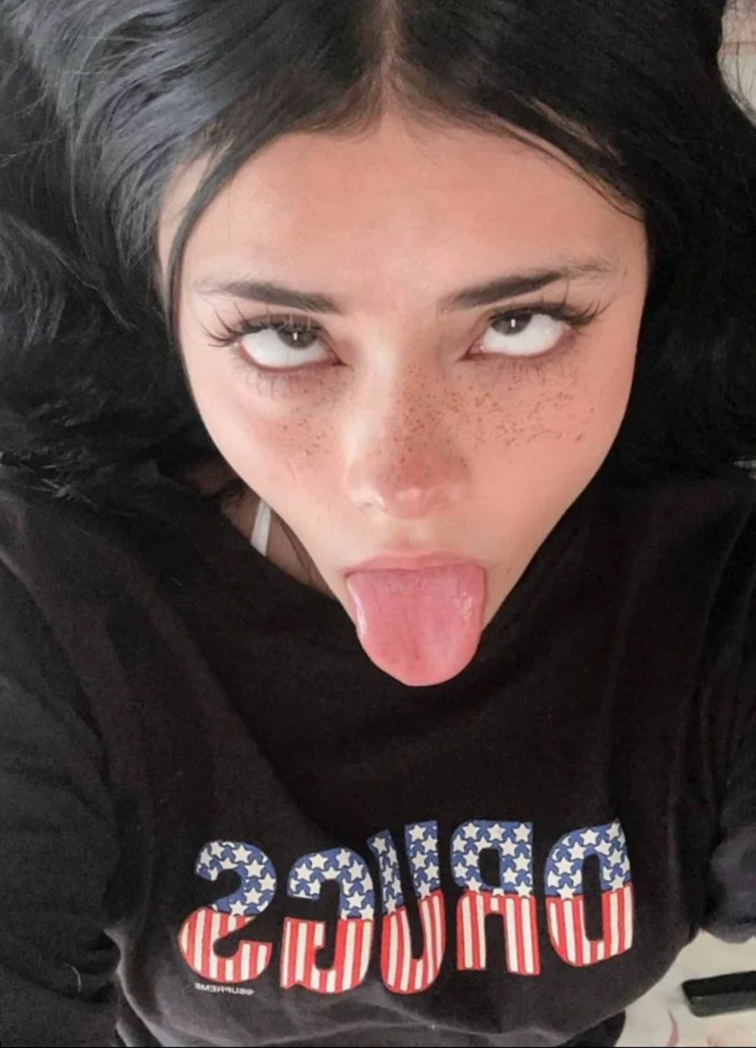 Spray on Spray on Playful Face with Tongue Out