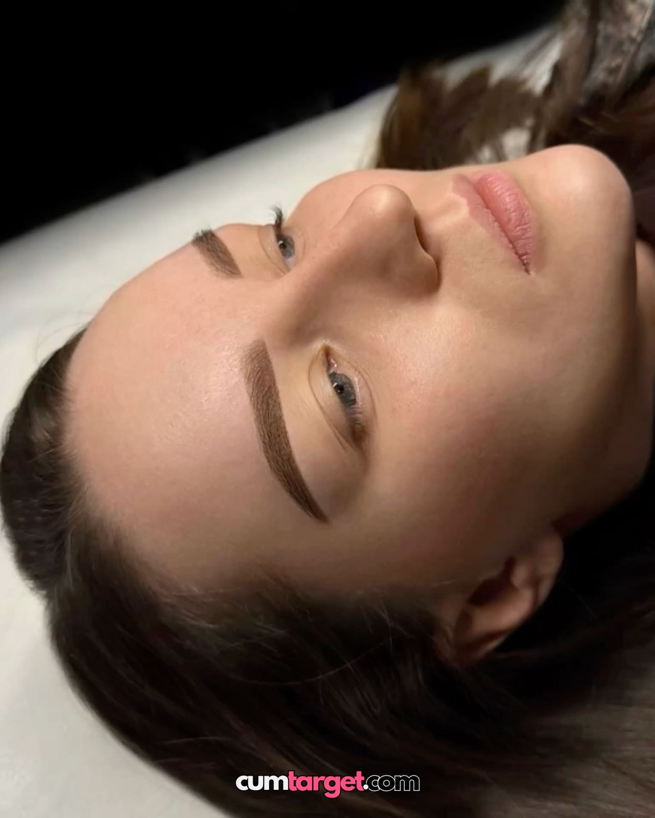 Finish on Cum target Close-up of Woman's Face