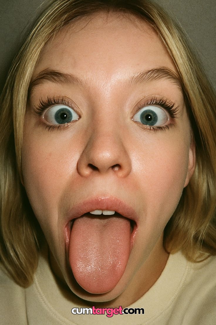 Finish on Wait for cum Playful Close-Up Face