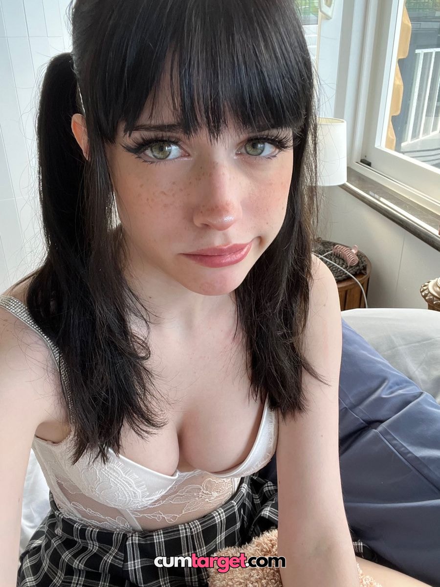 Spray on Cum target Young Woman in Lingerie