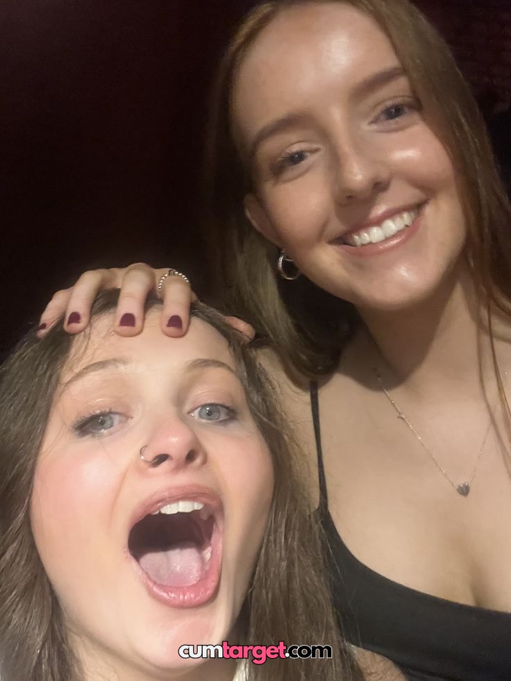 Wait for cum Cum target Two Women Smiling and Playful