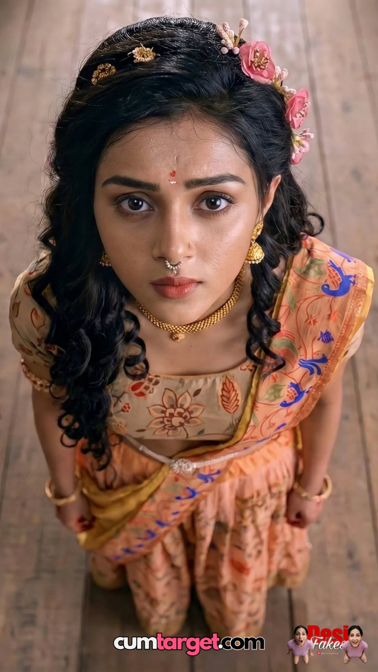 Finish on Finish on Traditional Woman Looking Up