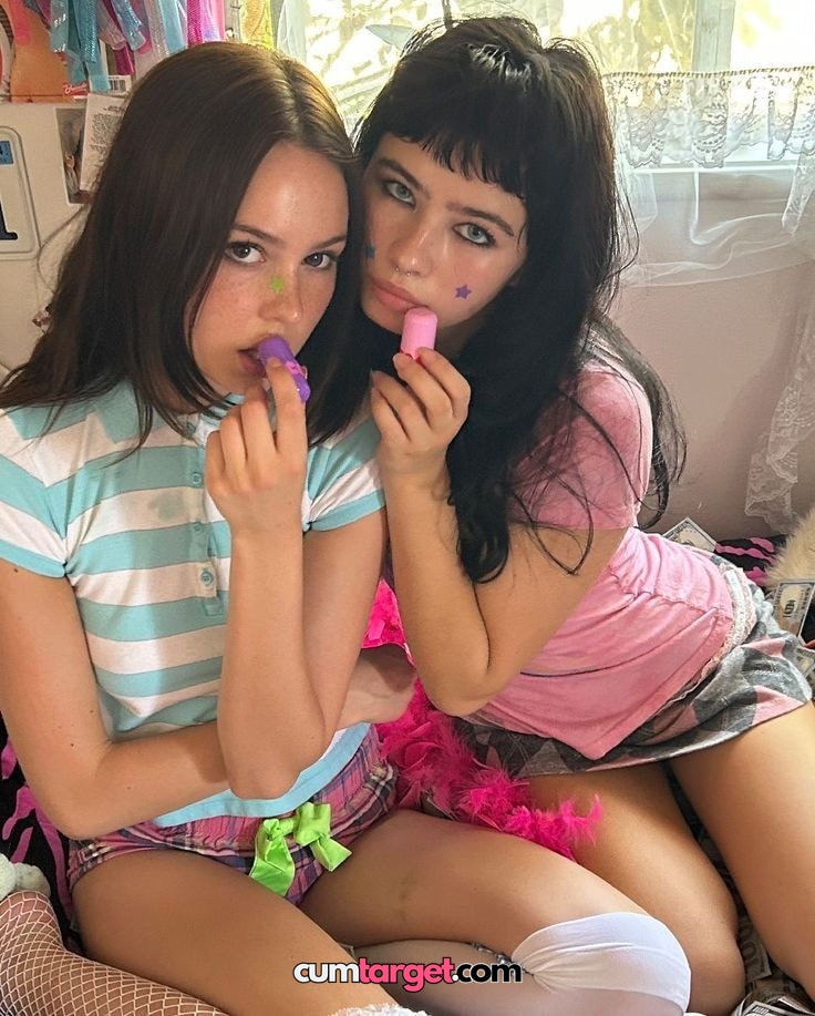 Wait for cum Finish on Two Girls Applying Lip Balm