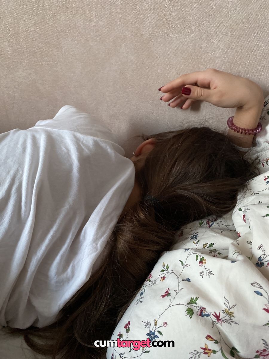 Wait for cum Spray on Person Resting on Bed