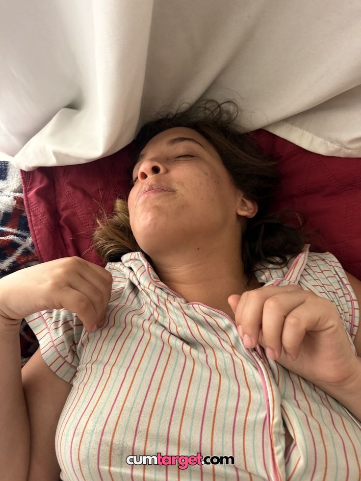 Cum target Spray on Relaxed Woman Lying Down