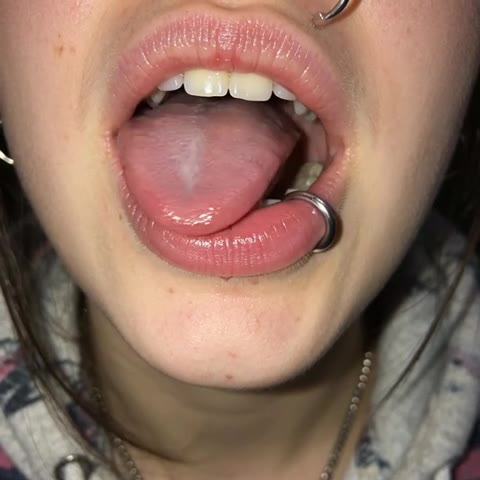 Cum target Cum target Open Mouth with Piercings